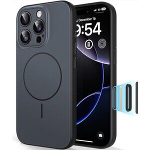 TAURI iPhone 16 Pro Max Case Slim Magnetic MagSafe Full Camera Protection Black